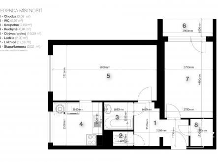 Prodej bytu, 2+1, 51 m²