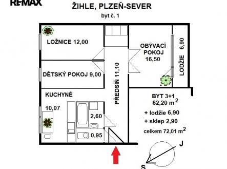 planek-byt-1.jpg | Prodej bytu, 3+1, 72 m²
