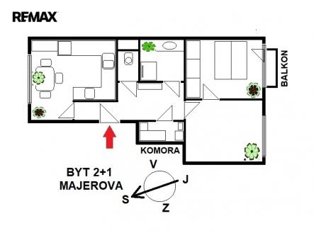 planek.jpg | Pronájem bytu, 2+1, 70 m²