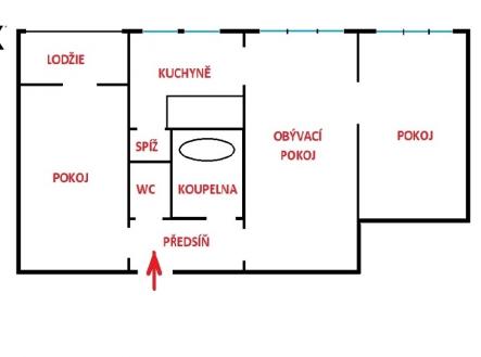 planek-3.jpg | Prodej bytu, 3+1, 77 m²