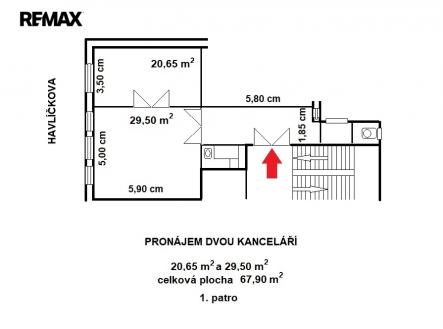 pudorys-2-kancelare.jpg | Pronájem - kanceláře, 67 m²