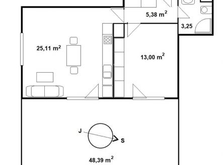 planek.jpg | Pronájem bytu, 2+kk, 53 m²