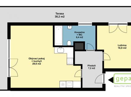 planek-inz.jpg | Prodej bytu, 2+kk, 62 m²