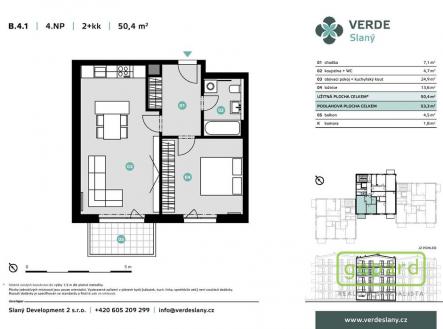 b41.jpg | Pronájem bytu, 2+kk, 53 m²