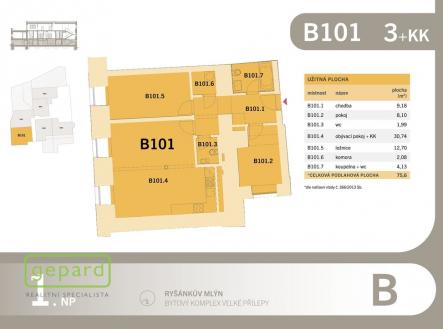 0021.jpg | Prodej bytu, 3+kk, 76 m²