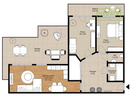 pudorys.jpg | Prodej bytu, 3+kk, 129 m²