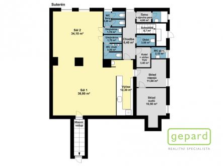 Půdorys 1PP | Prodej - restaurace, 568 m²