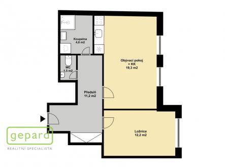 planek-belohorska.jpg | Pronájem bytu, 2+kk, 50 m²