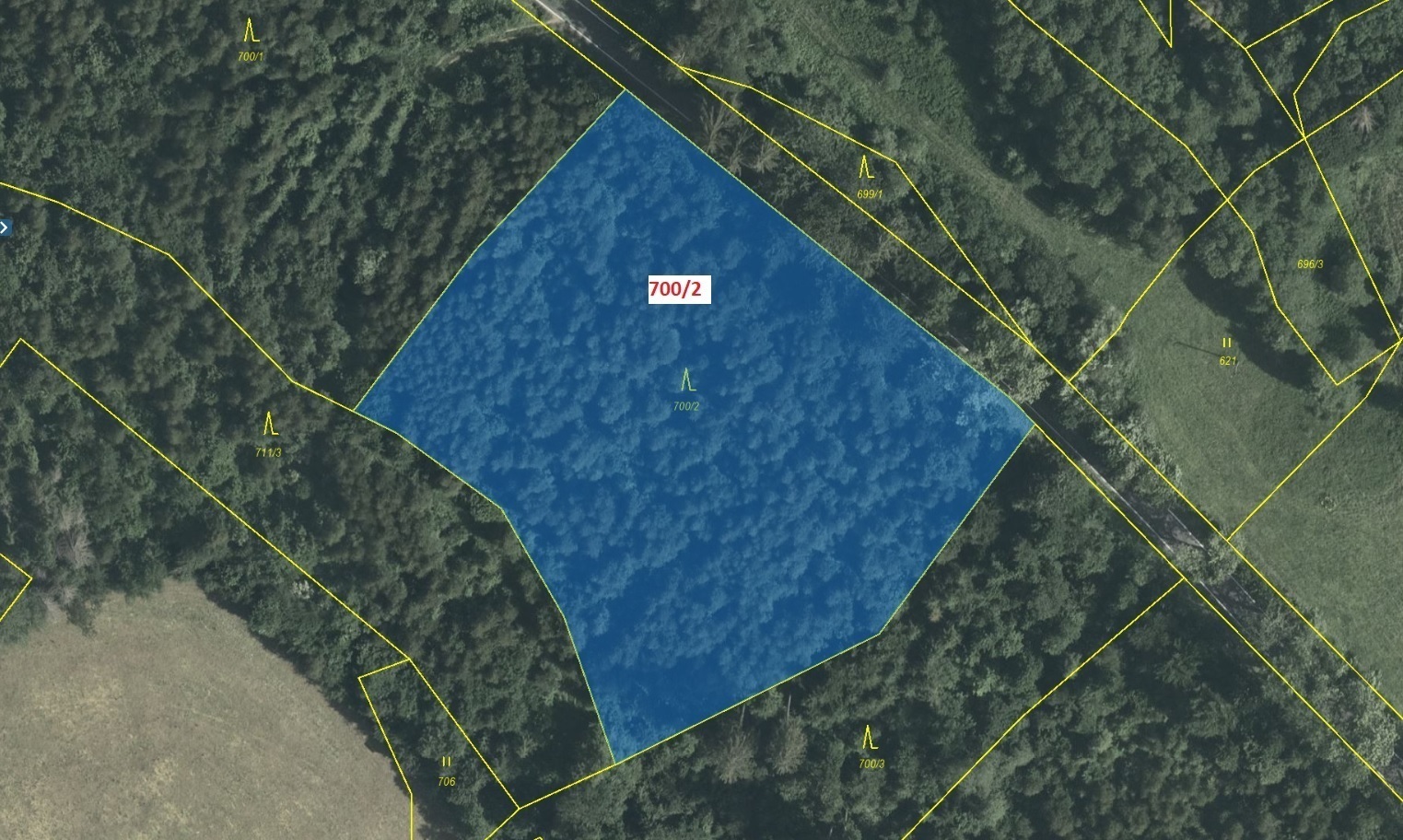 Lesní pozemek o výměře 7 890 m2, podíl 1/1, k.ú. Horní Studénky, okres Šumperk