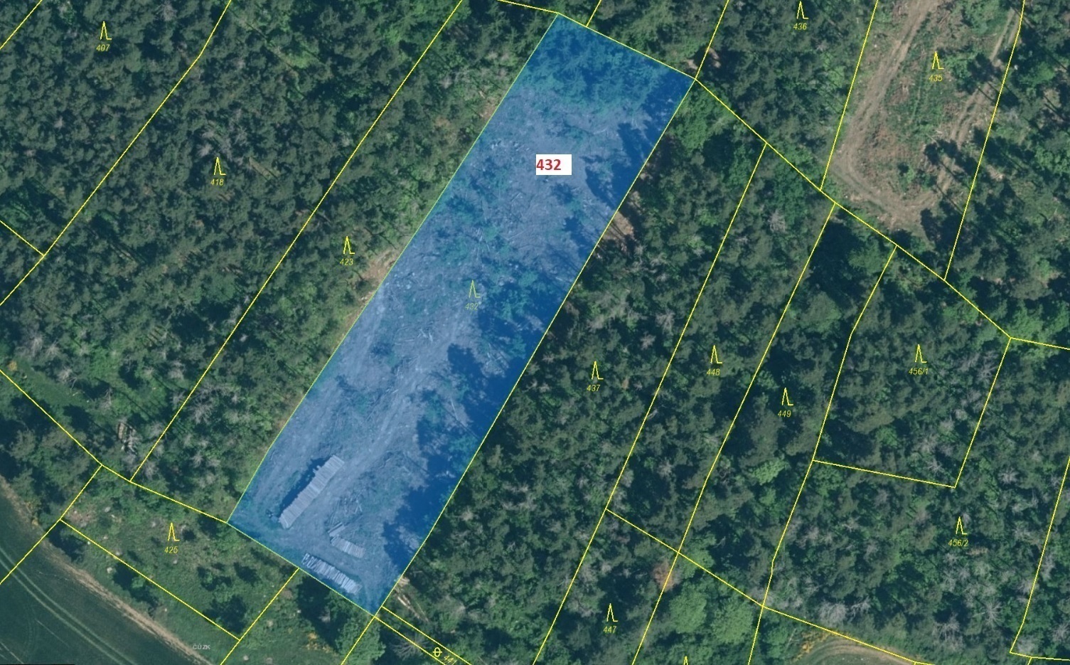 Lesní pozemek o výměře 5 629 m2, podíl 1/1, k.ú. Dražovice u Sušice, okres Klatovy