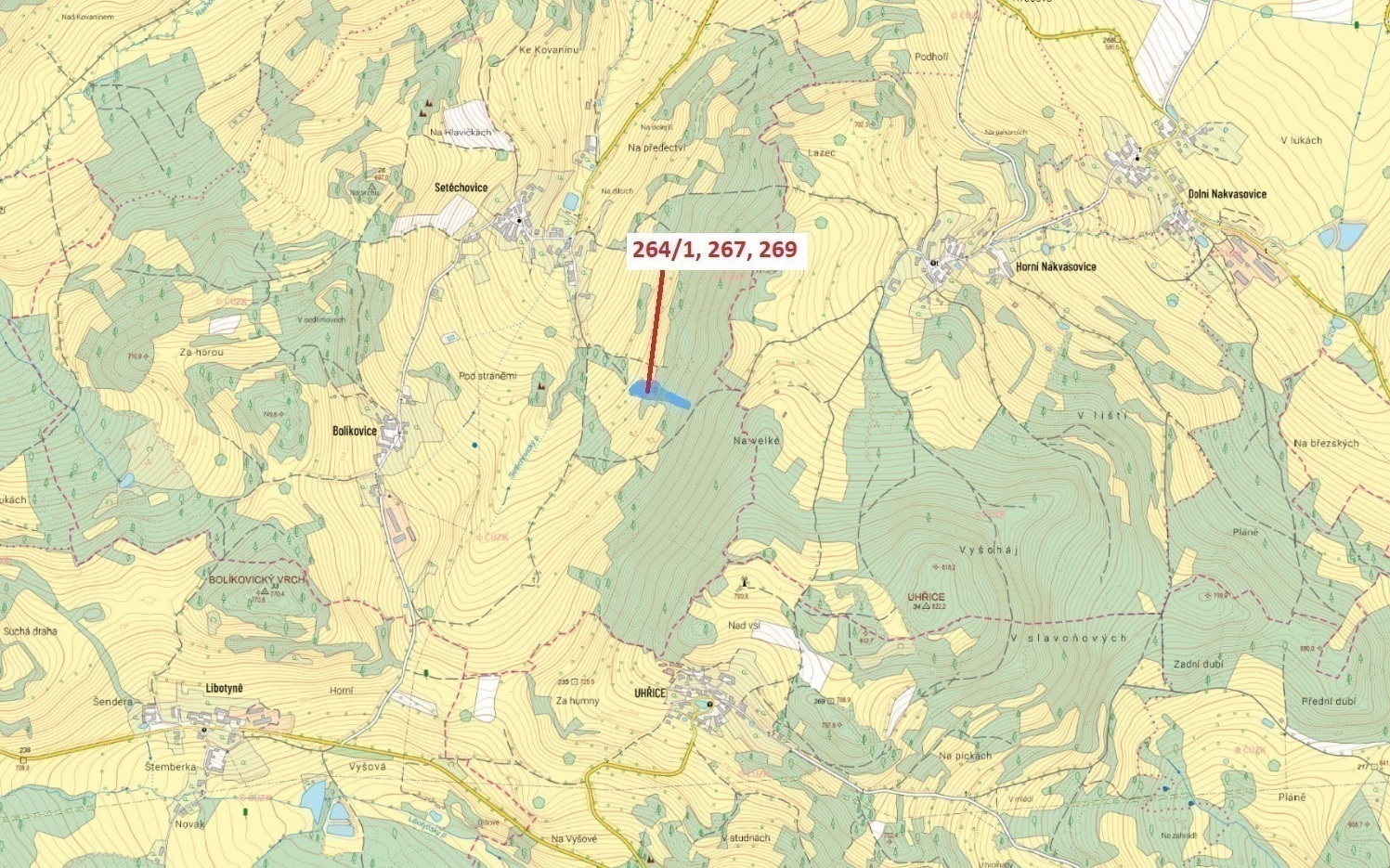 Trvalý travní porost, ostatní plocha o výměře 6 779 m2, podíl 1/1, k.ú. Setěchovice, okres Prachatic