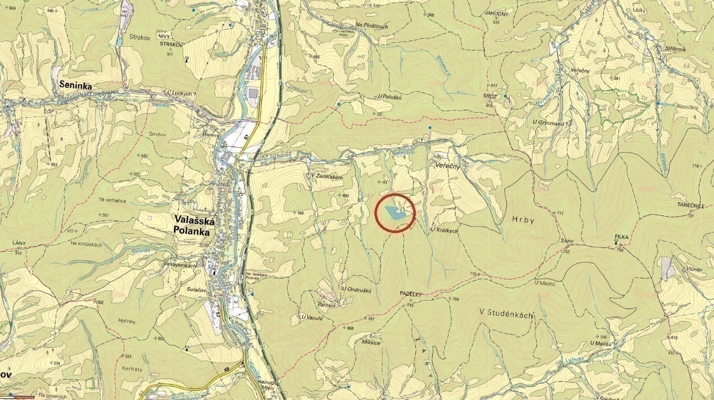 Lesní pozemek o výměře 16 692 m2, podíl 1/1, k.ú. Valašská Polanka, okres Vsetín