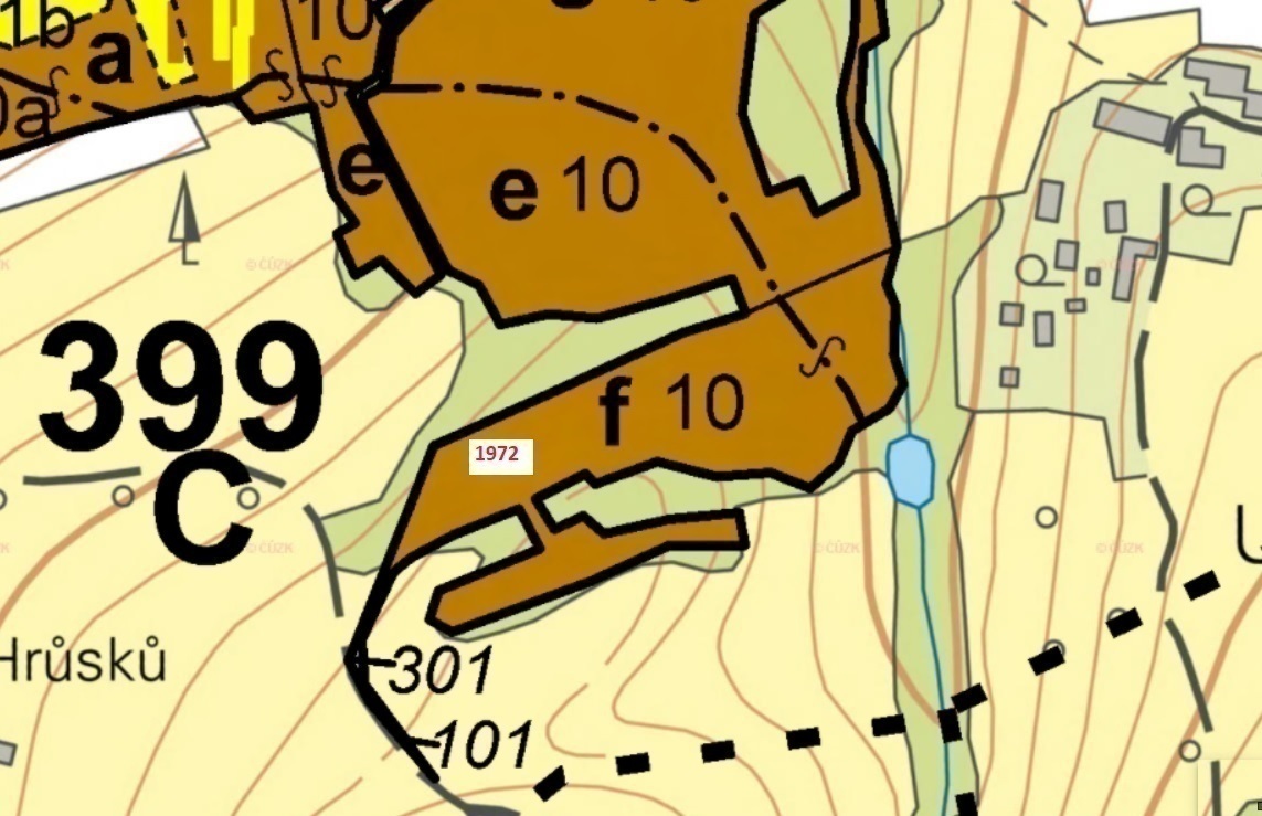 Lesní pozemek o výměře 10 038 m2, podíl 1/1, k.ú. Valašská Polanka, okres Vsetín