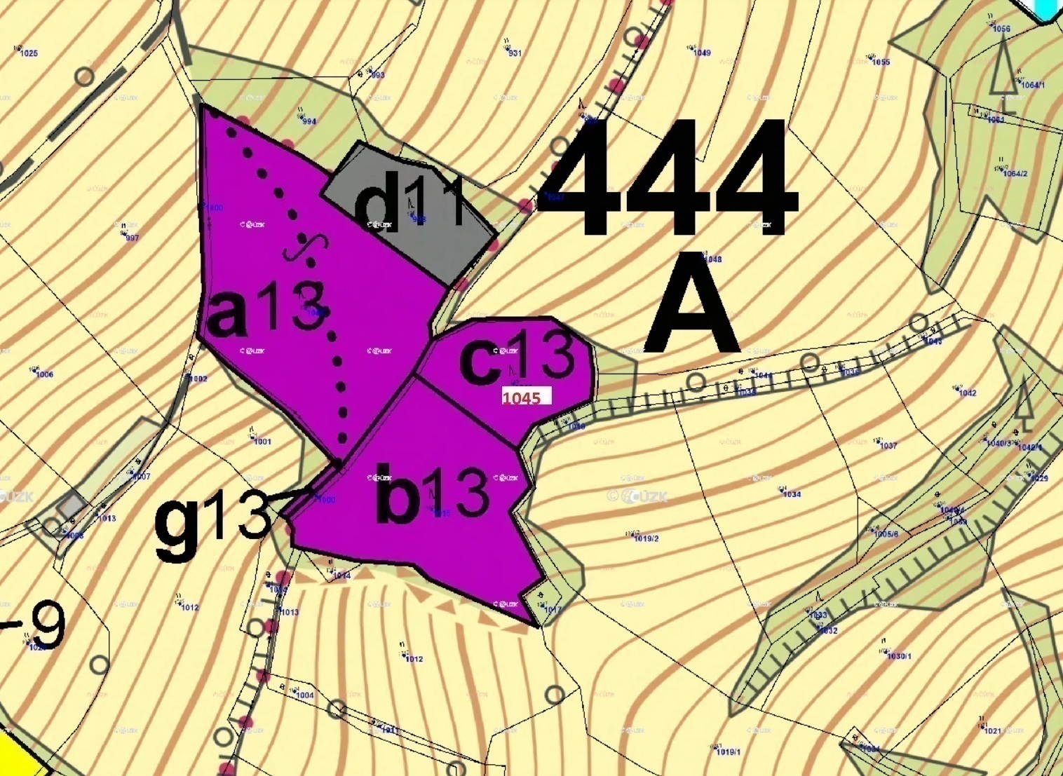 Lesní pozemek o výměře 2 418 m2, podíl 1/1, k.ú. Setěchovice, okres Prachatice
