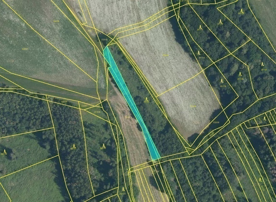 Lesní pozemek, orná půda, ostatní plocha o výměře 1 051 m2, podíl 1/1, k.ú. Bojkovice, okres Uherské