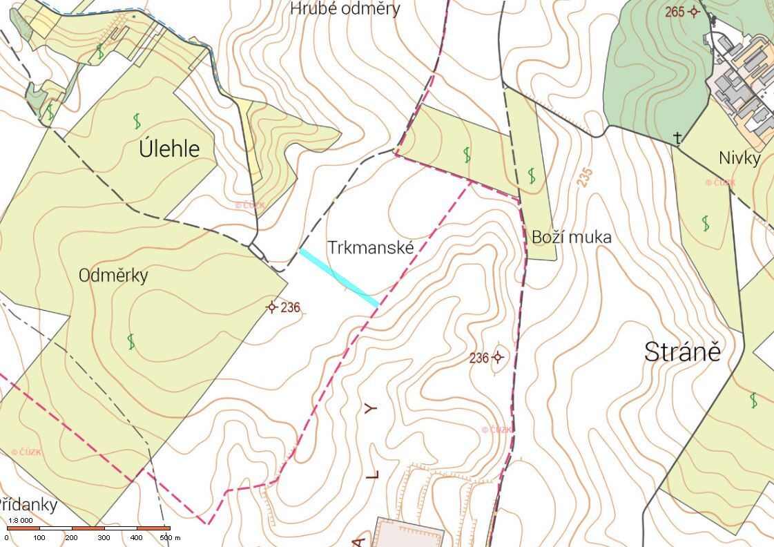 1/36 podíl na pozemku, orná půda, LV 1250 v obci Bořetice, okres Břeclav