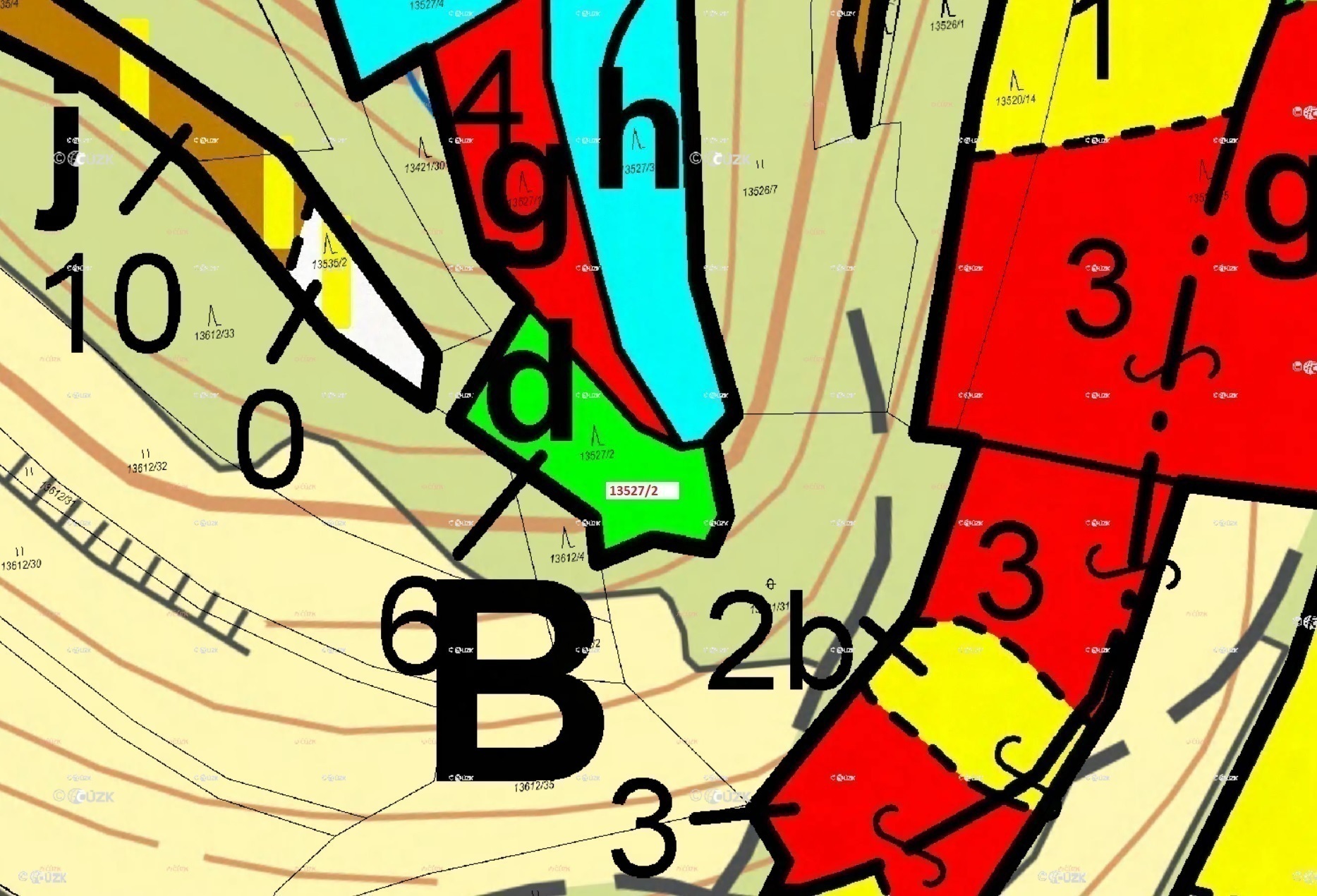 Lesní pozemek o výměře 1 230 m2, podíl 1/1, k.ú. Hovězí, okres Vsetín