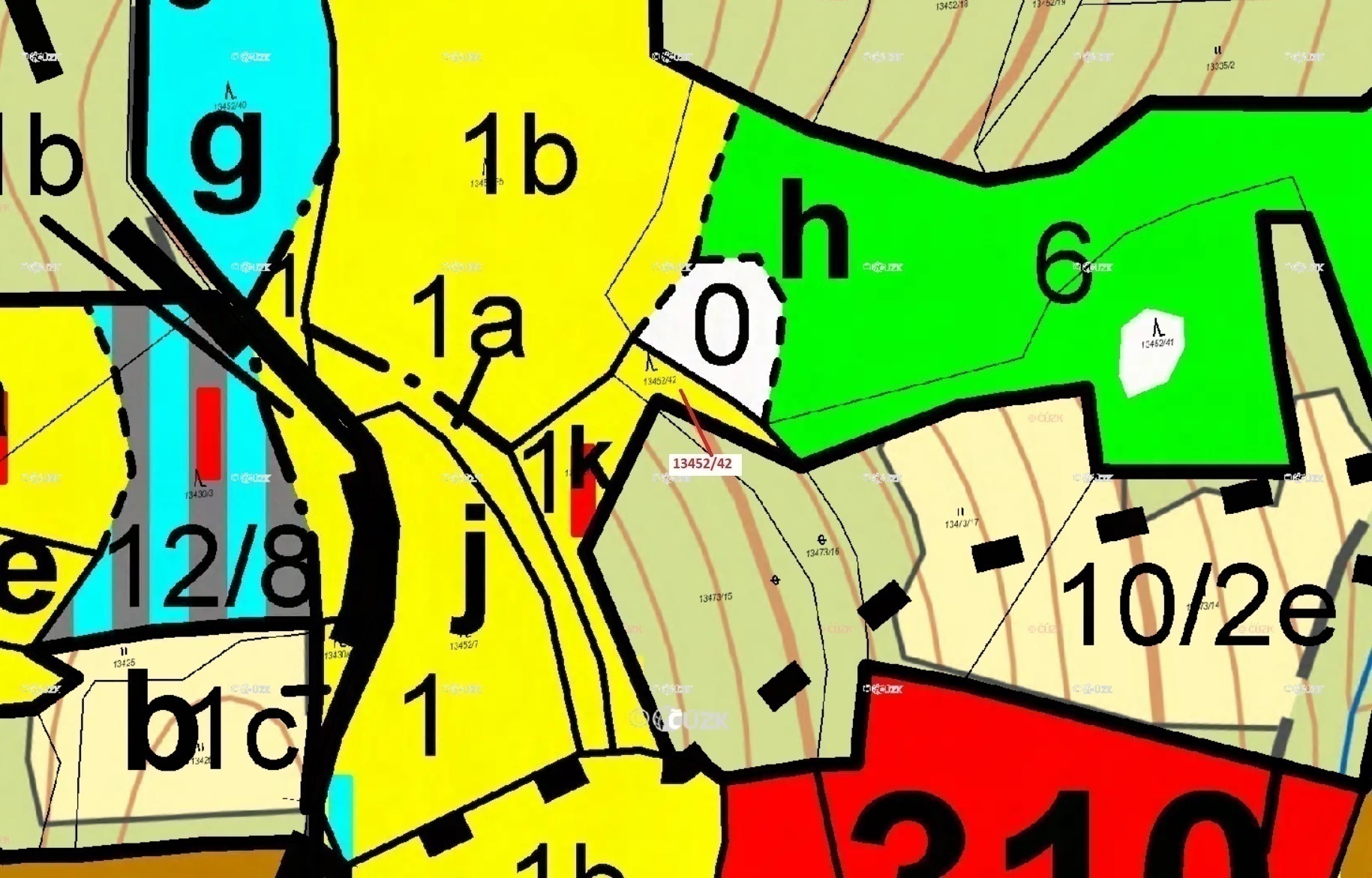 Lesní pozemek o výměře 335 m2, podíl 1/1, k.ú. Hovězí, okres Vsetín