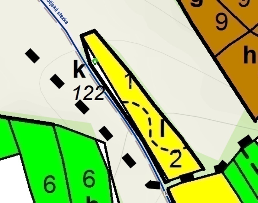 Lesní pozemek, orná půda, ostatní plocha o výměře 1 051 m2, podíl 1/1, k.ú. Bojkovice, okres Uherské