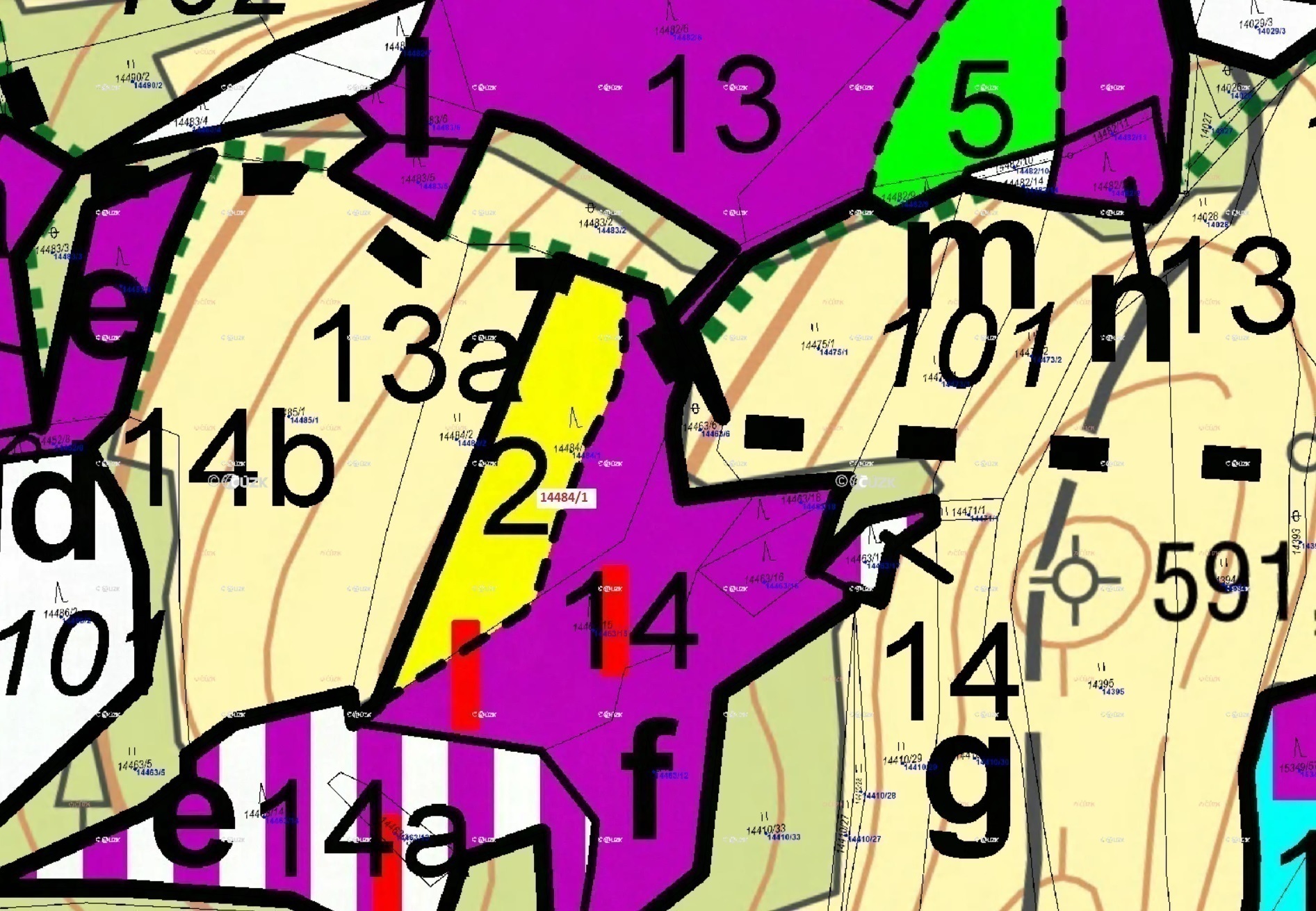 Lesní pozemek o výměře 2 322 m2, podíl 1/1, k.ú. Hovězí, okres Vsetín