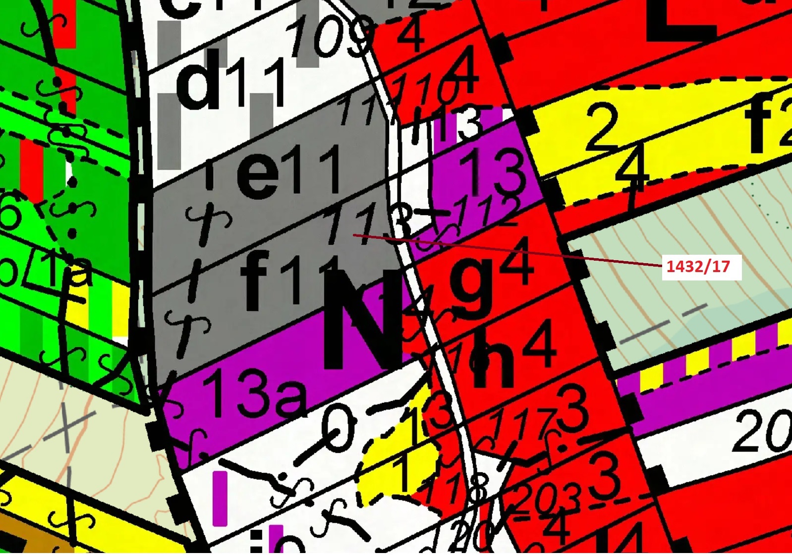 Lesní pozemek o výměře 5746 m2, podíl 1/1, k.ú. Rašov, okres Brno-venkov