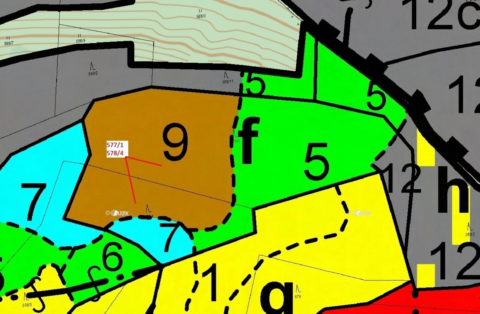 Lesní pozemek o výměře 10 642 m2, podíl 1/1, k.ú. Leskovec, okres Vsetín