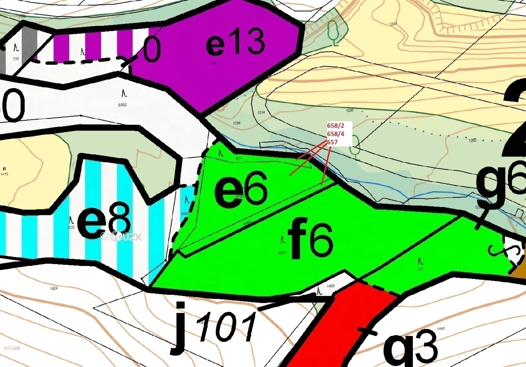 Lesní pozemky o výměře 2 890 m2, podíl 1/1, k.ú. Kletné, okres Nový Jičín