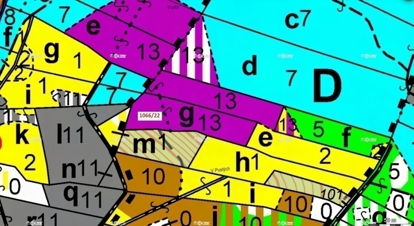 Lesní pozemek o výměře 5 035 m2, podíl 14/15, k.ú. Roztoky u Semil, okres Semily