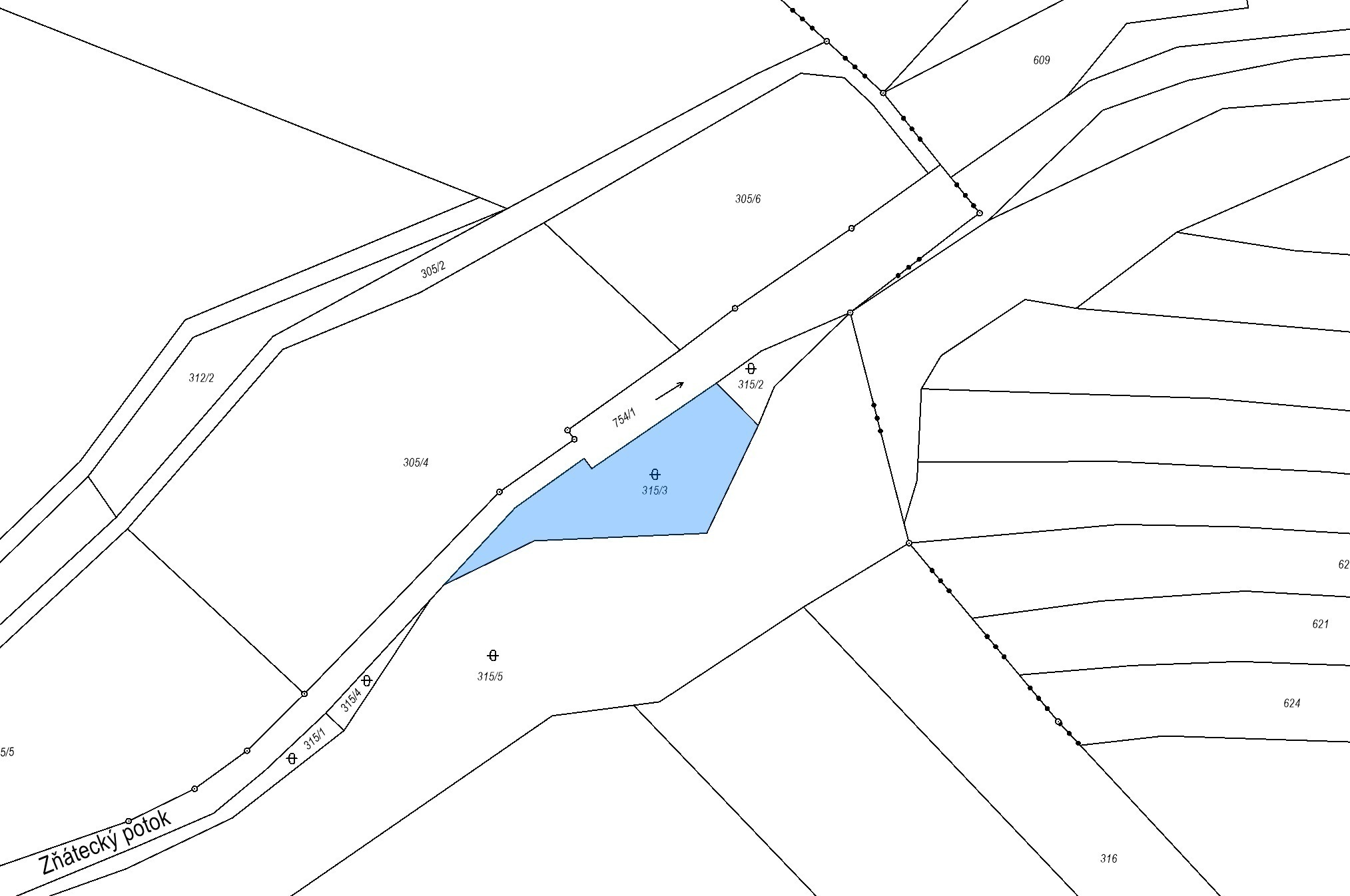 Ostatní plocha o výměře 798 m2, podíl 1/1, k.ú. Sedlec u Náměště nad Oslavou, okres Třebíč