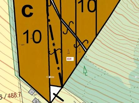Prodej - pozemek, les, 1 446 m²