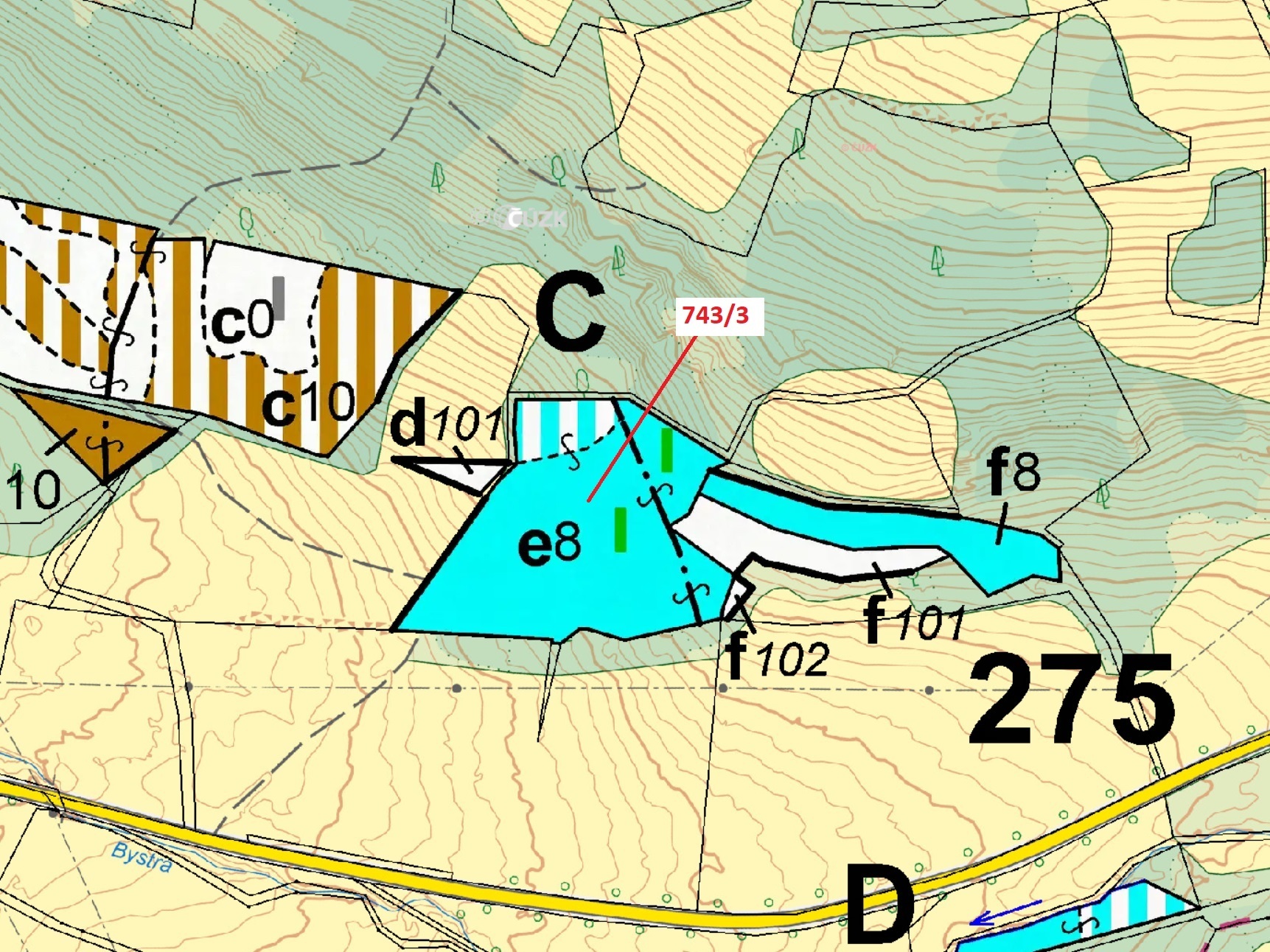 Lesní pozemek o výměře 12 778 m2, podíl 1/1, k.ú. Kerhartice, okres Děčín