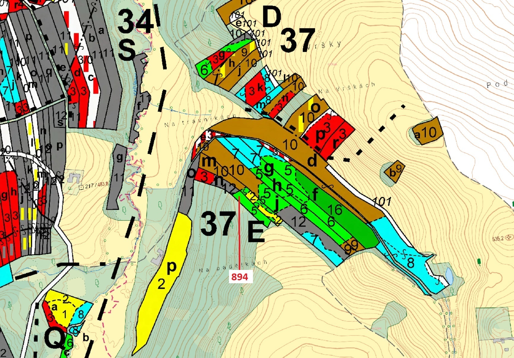 Lesní pozemek o výměře 2942 m2, podíl 1/1, k.ú. Keblany, okres České Budějovice