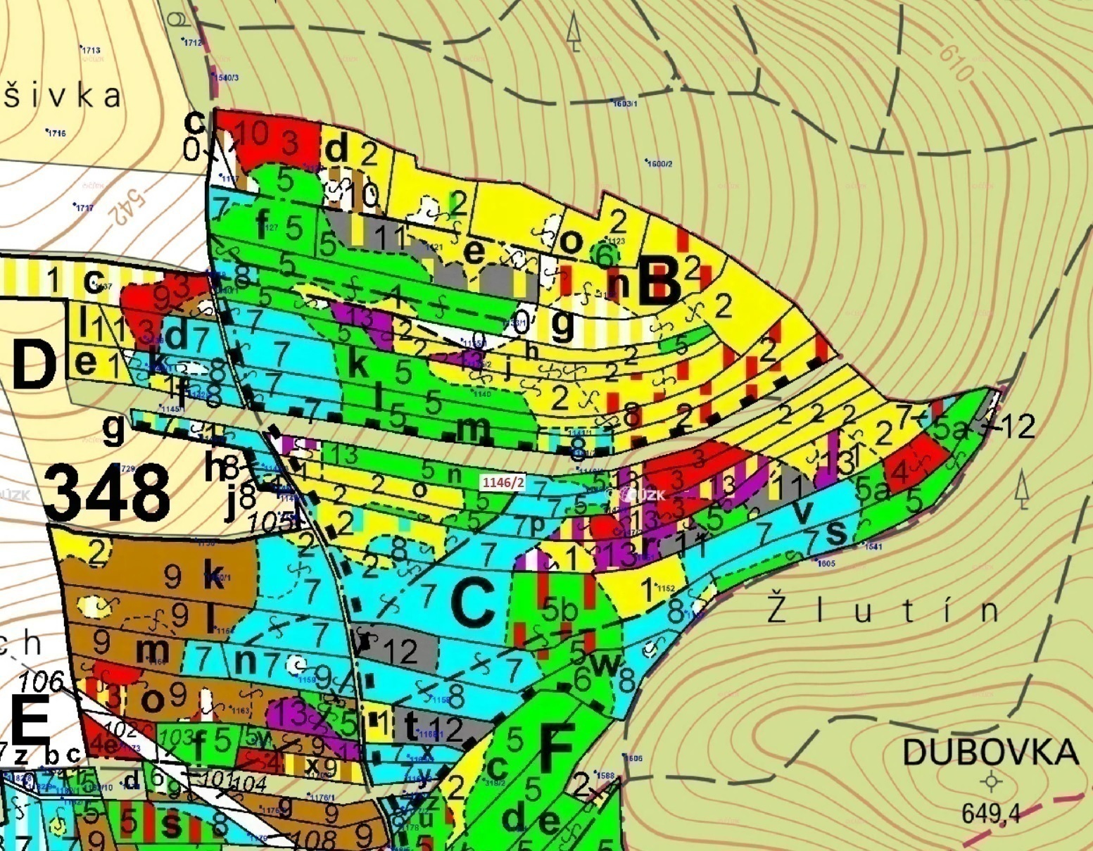 Lesní pozemek o výměře 6 948 m2, podíl 1/1, k.ú. Němčice u Kdyně, okres Domažlice