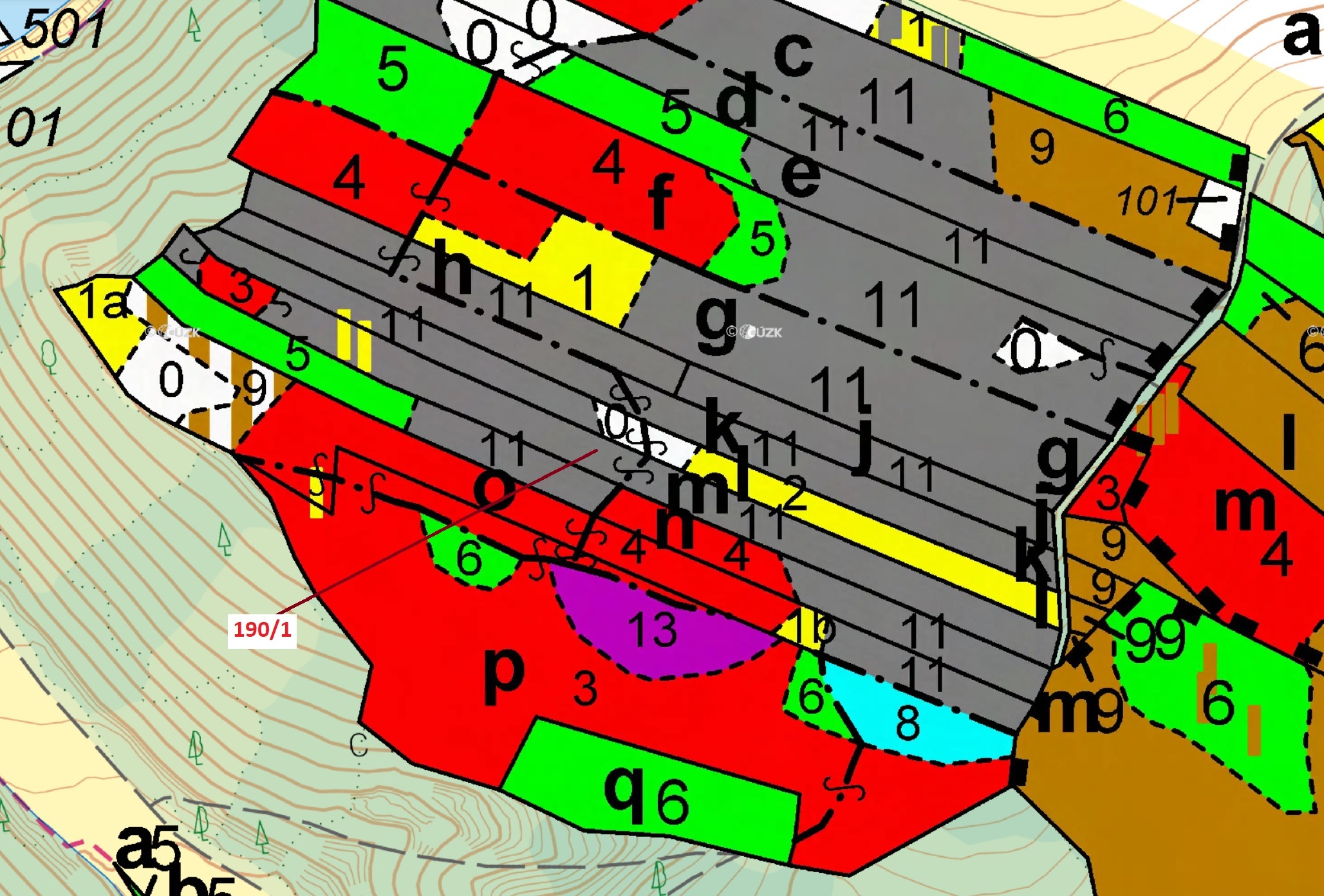 Lesní pozemek o výměře 6780 m2, podíl 1/1, k.ú. Žerůtky, okres Blansko