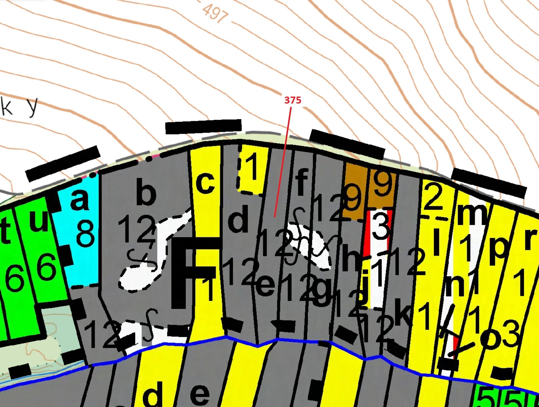 Lesní pozemek o výměře 1497 m2, podíl 1/1, k.ú. Chotěbudice, okres Třebíč