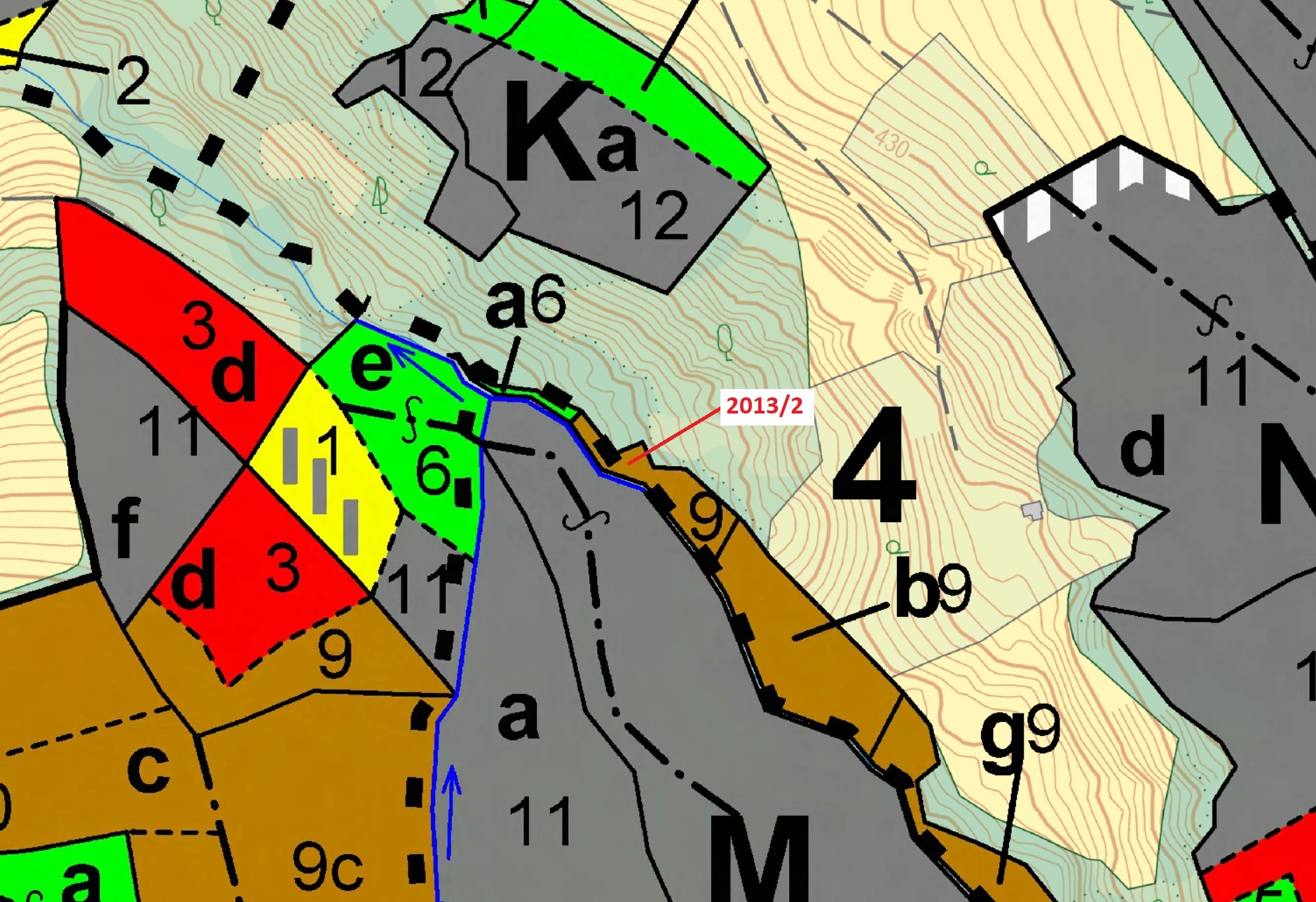 Lesní pozemek o výměře 1 363 m2, podíl 1/1, k.ú. Slopné, okres Zlín