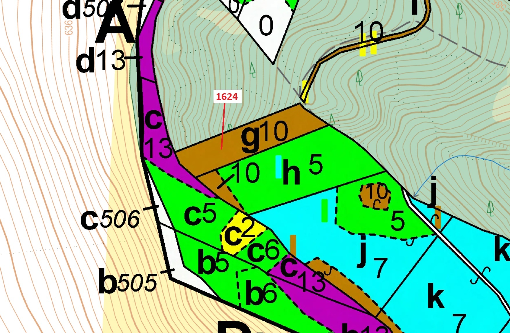 Lesní pozemek o výměře 3756 m2, podíl 1/1, k.ú. Štíty-město, okres Šumperk