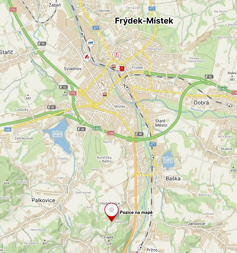 E-aukce pozemků o výměře 5160 m2, kat. území Hodoňovice, okres Frýdek-Místek