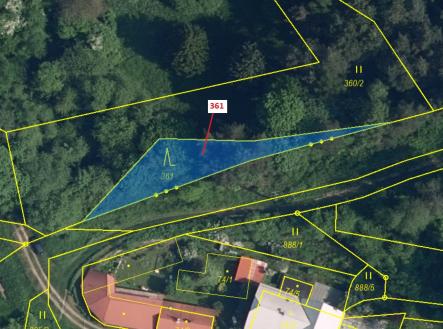 Prodej - pozemek, les, 421 m²