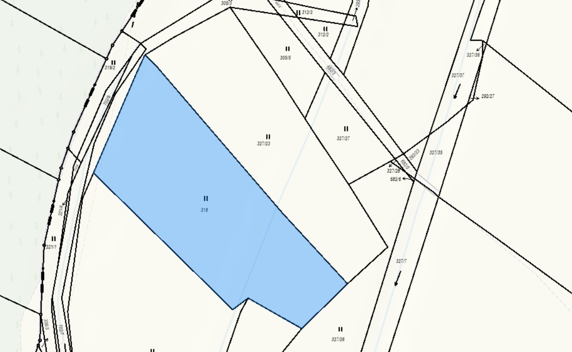 ideální podíl 1/4 pozemků v k.ú. Březhrad, okres Hradec Králové