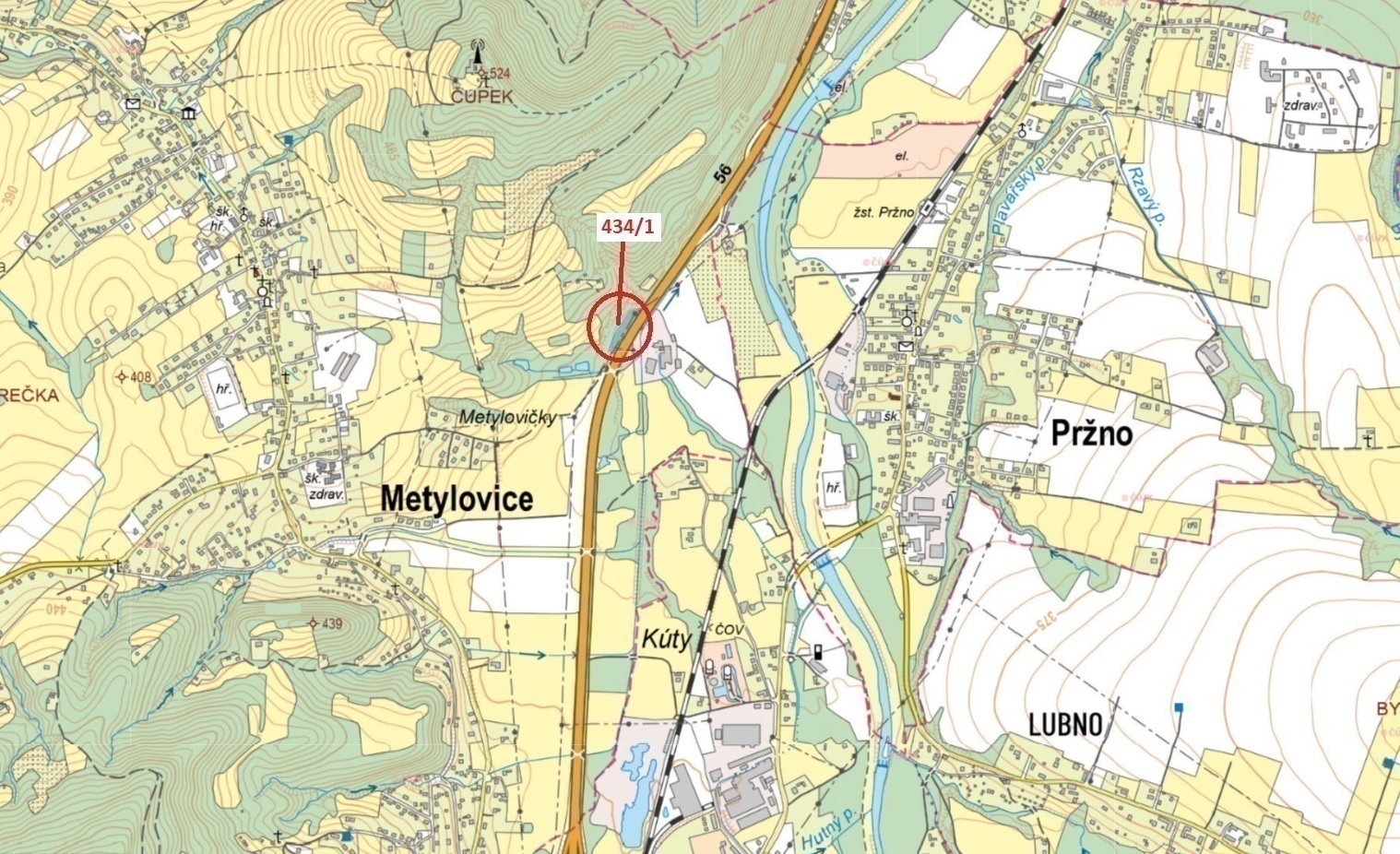 Ostatní plocha o výměře 2 788 m2, podíl 1/1, k.ú. Metylovice, okres Frýdek-Místek