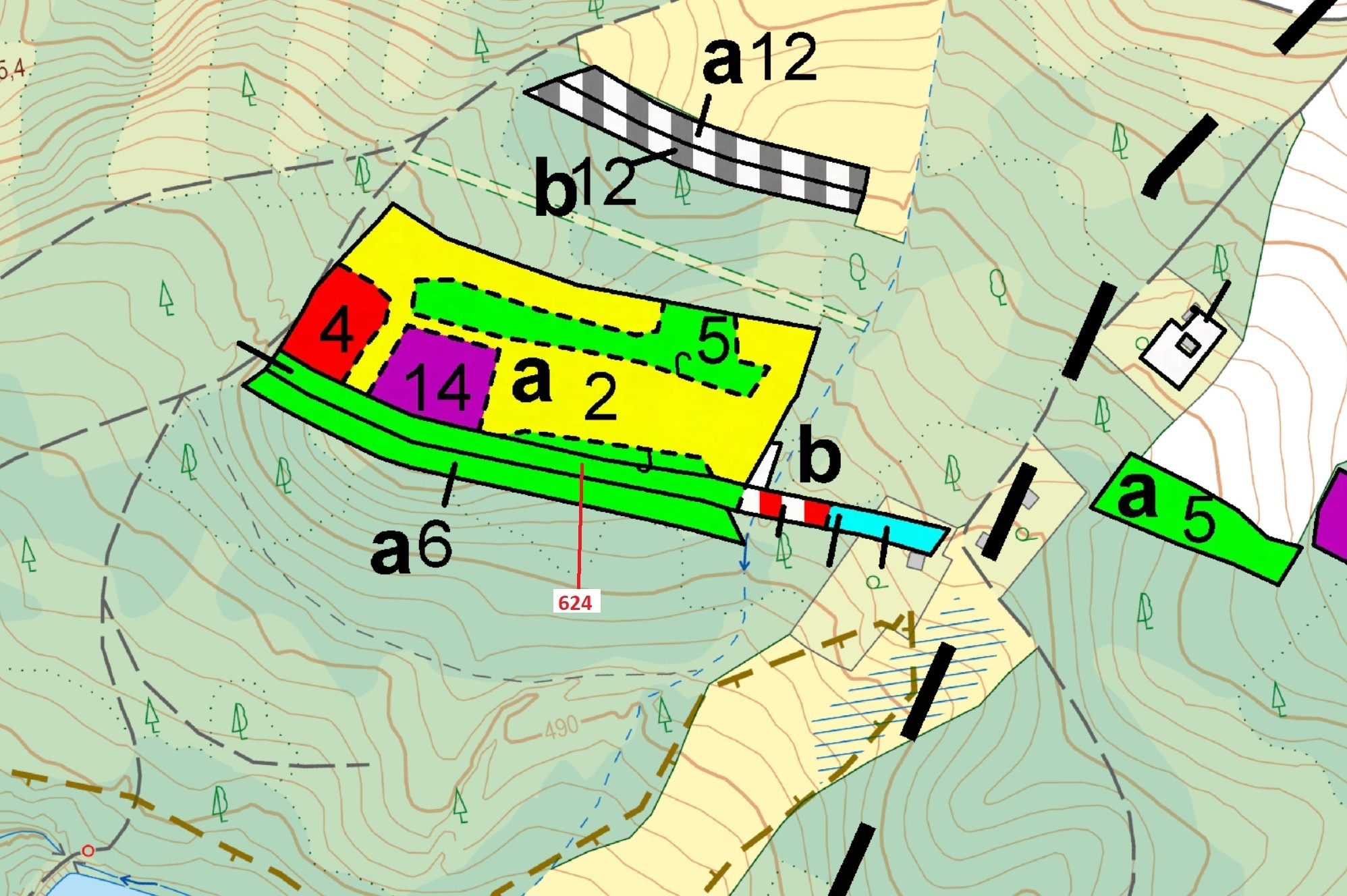 Lesní pozemek o výměře 2 895 m2, podíl 1/1, k.ú. Podbořánky, okres Rakovník