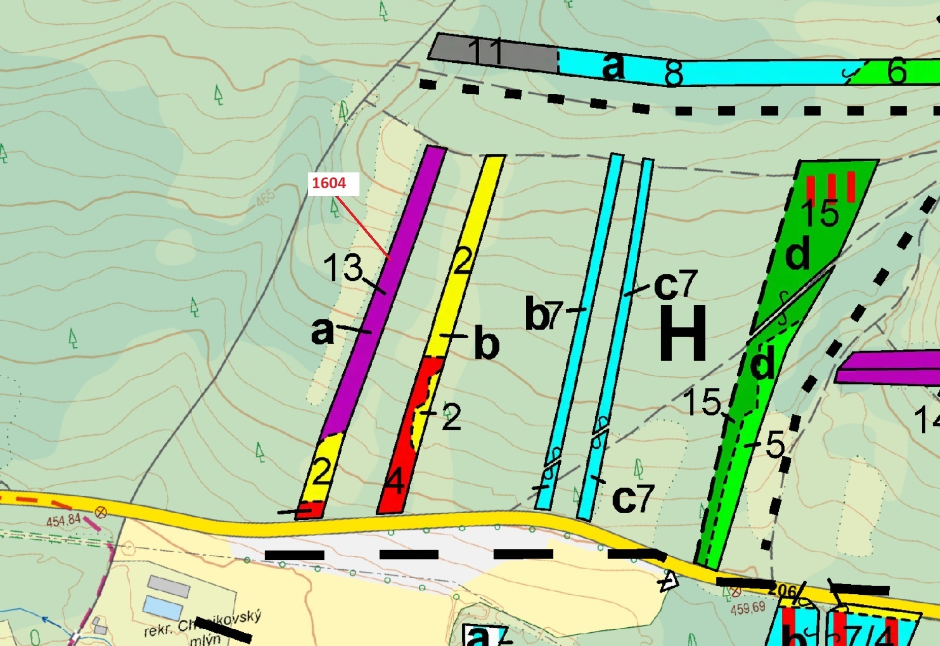 Lesní pozemek o výměře 4 076 m2, podíl 1/1, k.ú. Podbořánky, okres Rakovník