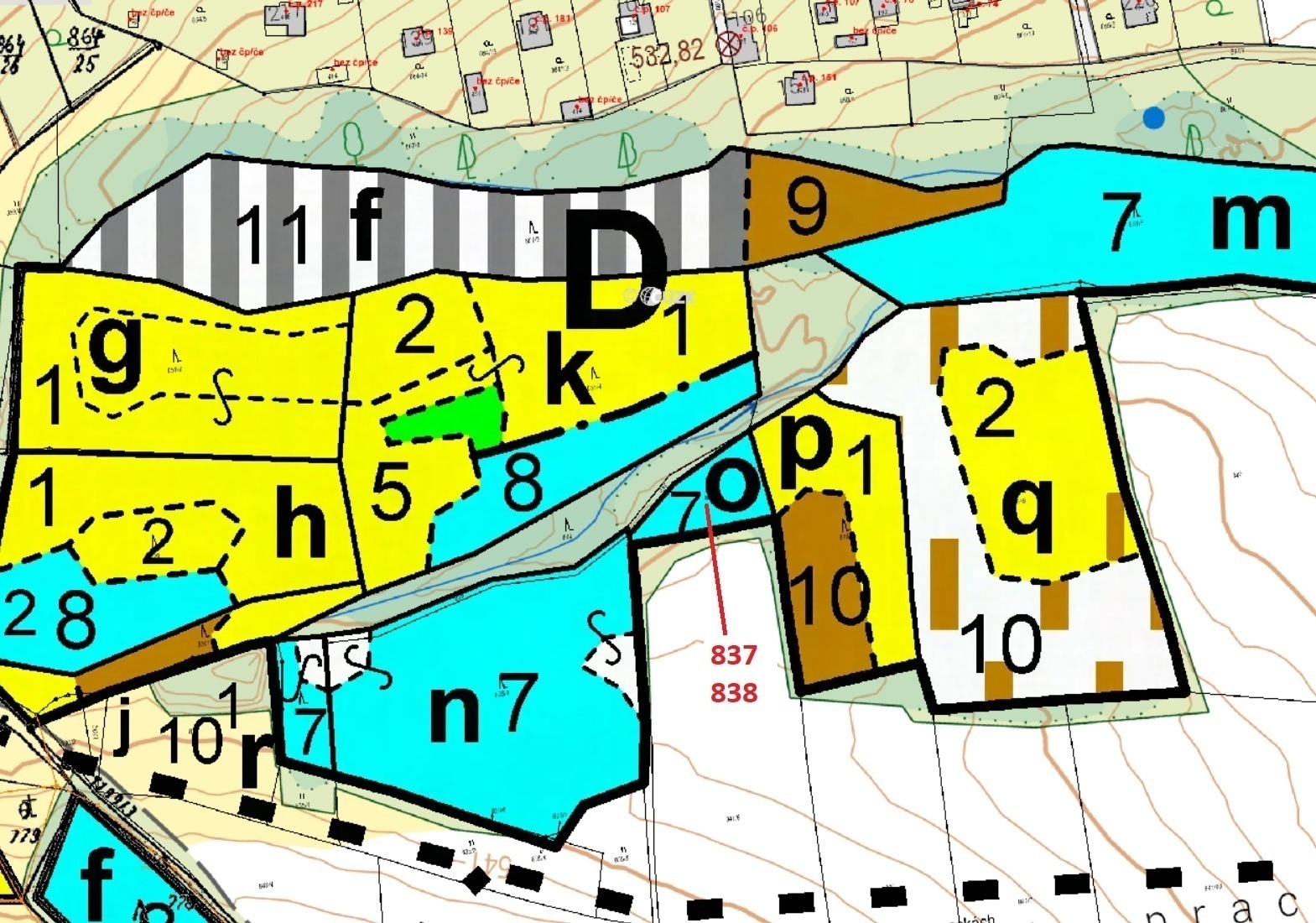 Lesní pozemek a ostatní plocha o výměře 999 m2, podíl 1/1, k.ú. Pačejov, okres Klatovy
