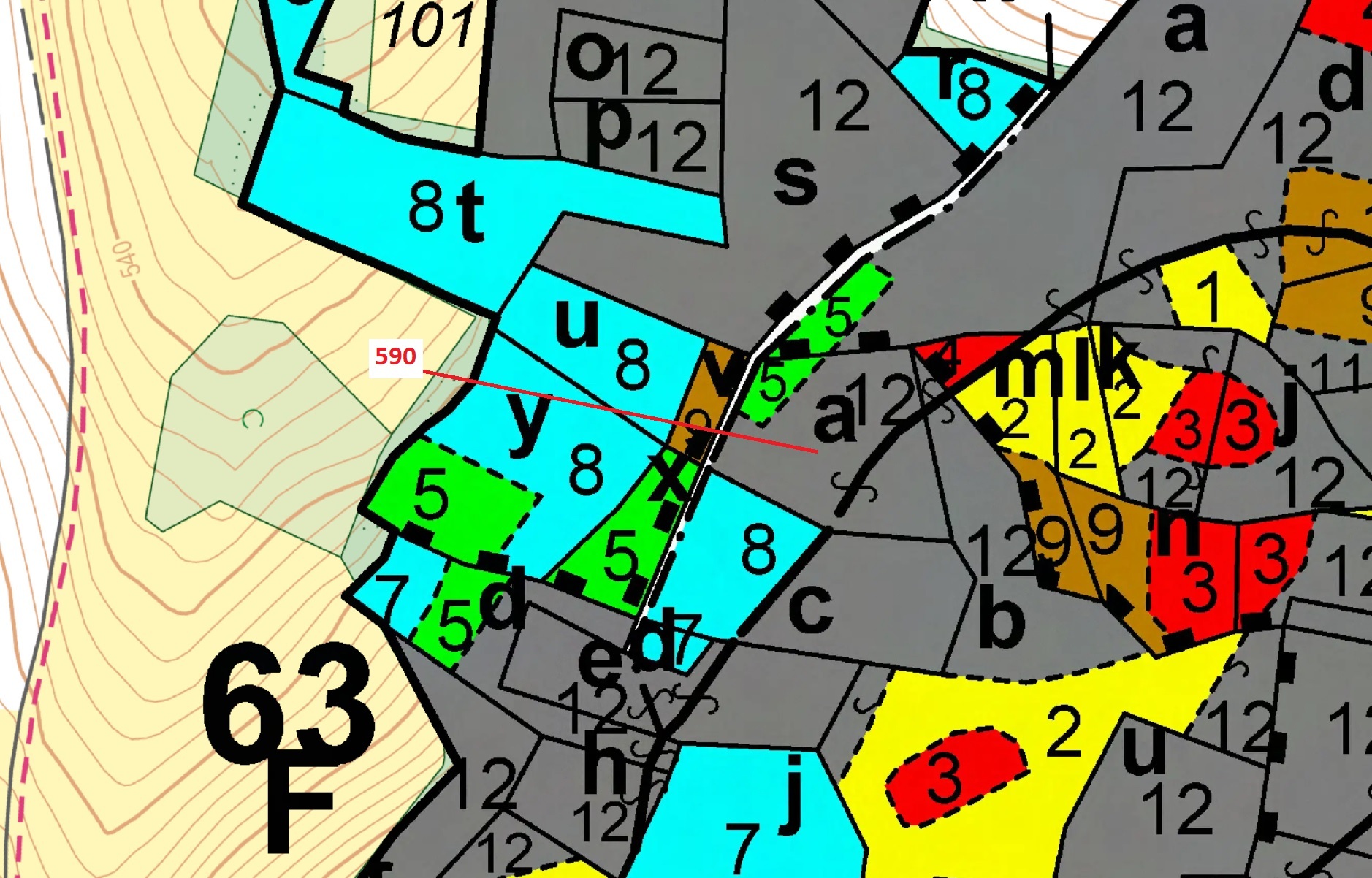 Lesní pozemek o výměře 4807 m2, podíl 1/1, katastrální území Kuřimany, obec Kuřimany, obec s rozšíře