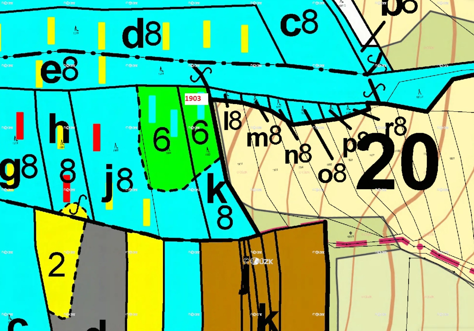 Lesní pozemek o výměře 3417 m2, podíl 1/1, katastrální území Kladná Žilín, obec Luhačovice, obec s r