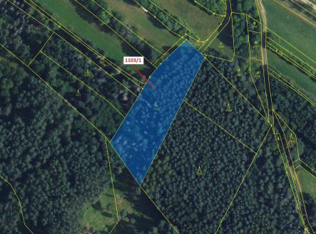 Prodej - pozemek, les, 3 474 m²