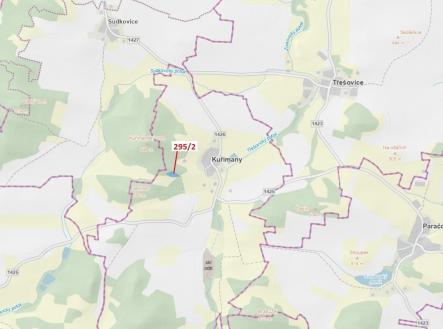 Prodej - pozemek, les, 3 255 m²