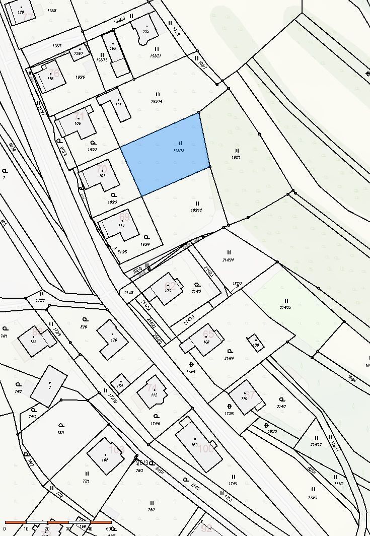 Stavební pozemek o velikosti 976m2, Lhotky u Velkého Meziříčí, opakovaná dražba