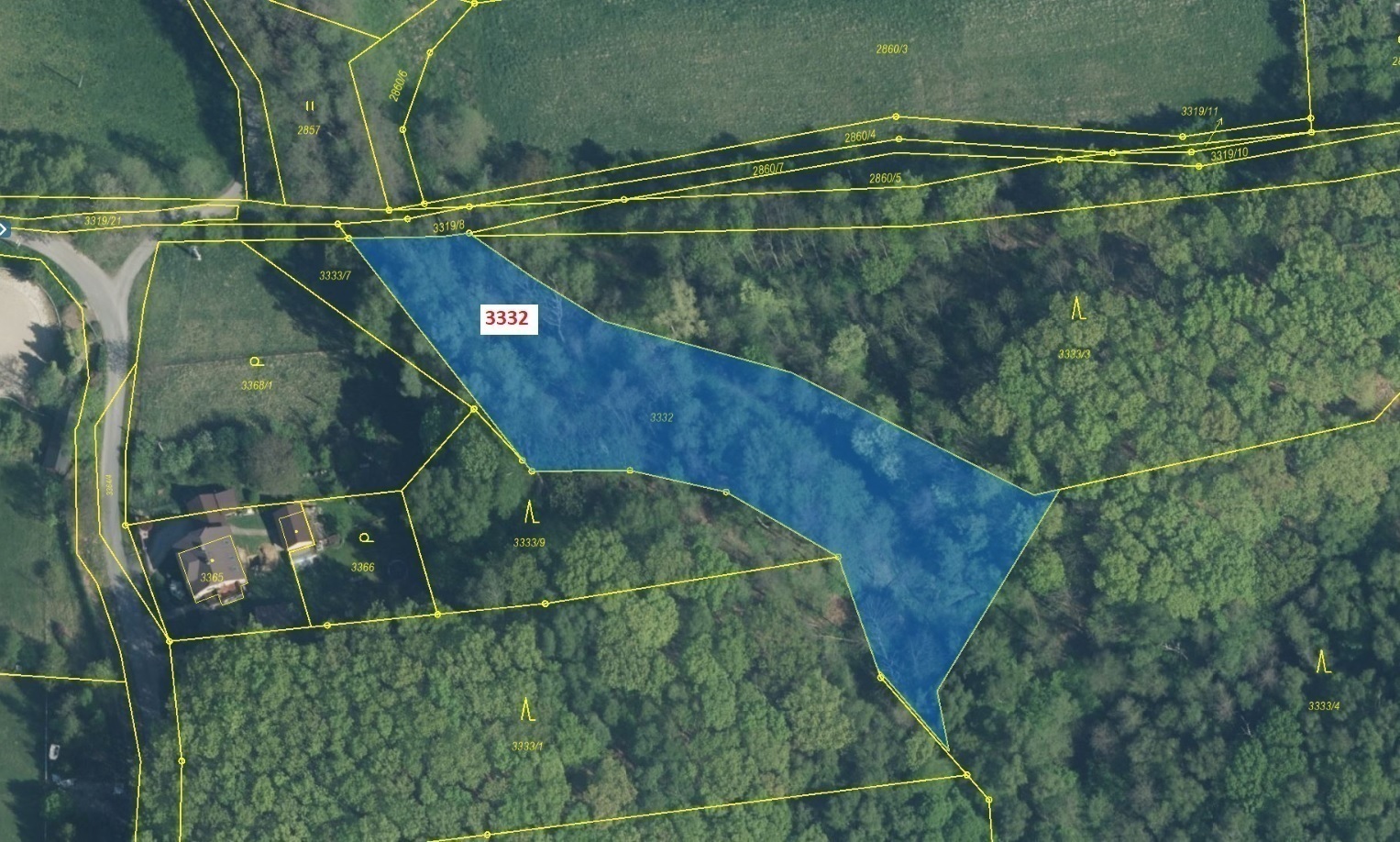 Ostatní plocha o výměře 3555 m2, podíl 1/1, katastrální území Horní Lutyně, obec Orlová, obec s rozš